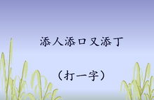 添丁进口猜一字,探寻汉字奥秘，感受文化魅力